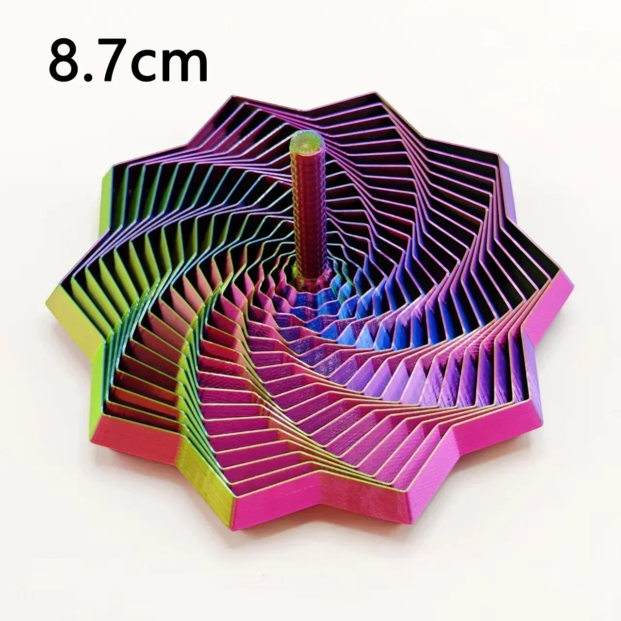 3D-Gedrucktes Erweitertes Sensorisches Fidget-Stern-Modell Visuelle Illusion Sechseckige Wirbelnde Spiral-Ornamente Stressabbau-Brettspiel-Spielzeug – Detail 6