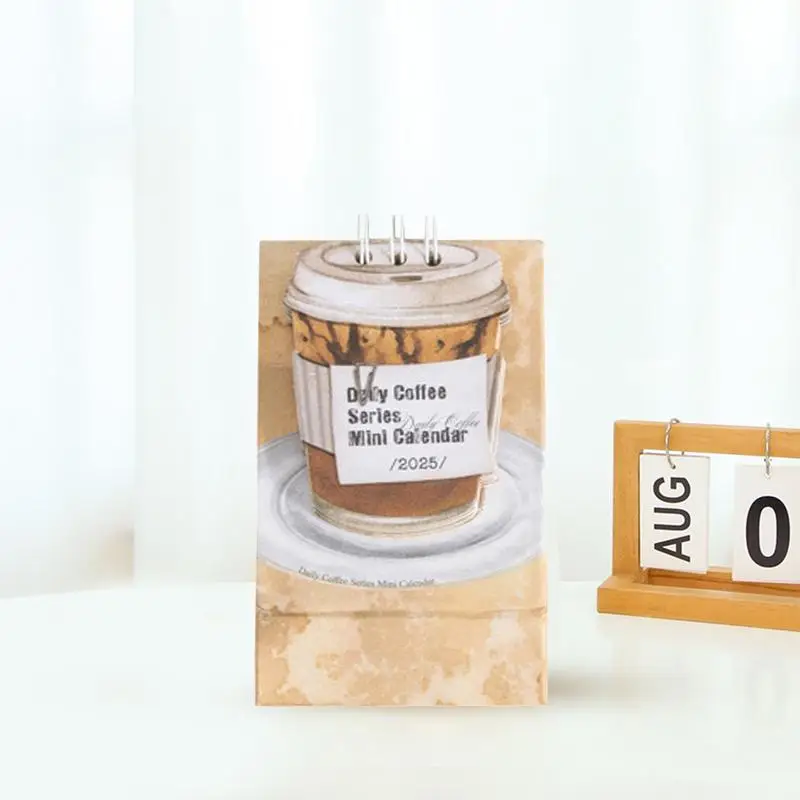 소형 커피 책상 달력, 휴대용 책상 달력, 학교 작업 교실용 미적 책상 달력