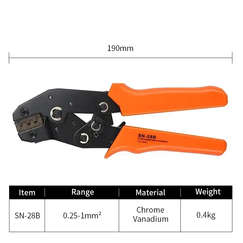 Dupont Hand Crimper Ferrule Tool Kit Crimping Clamp Sn-28b+1550pcs Pliers Tool Set Wire Tool Terminals Terminal