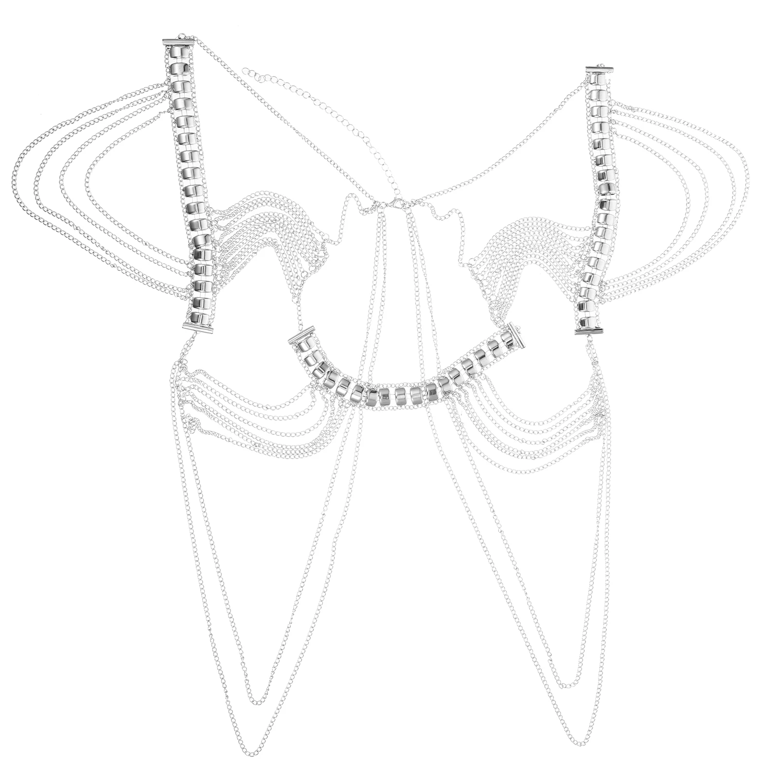

Tassel Shoulder Chain Boho Body Necklace Jewelry Lightweight Alloy Fringe Chain Women Body Jewelry Party Masquerade Club
