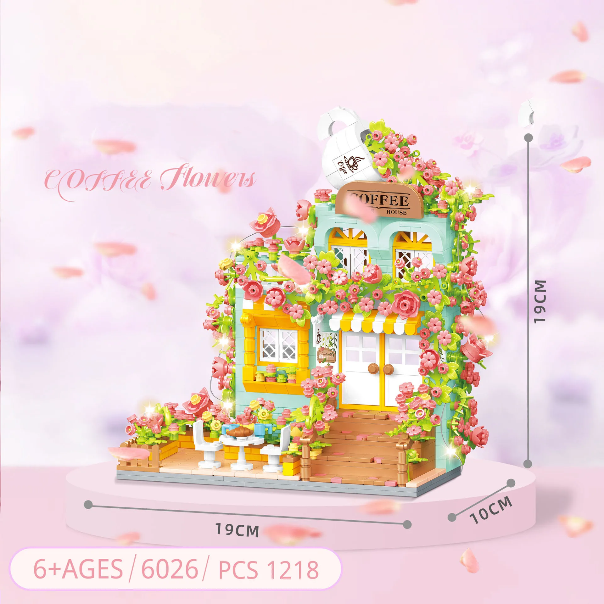 Idea Bride And Groom Figures Mini Block Flower Wedding Church Coffee Garden Costruction Building Brick Educational Toys For Gift