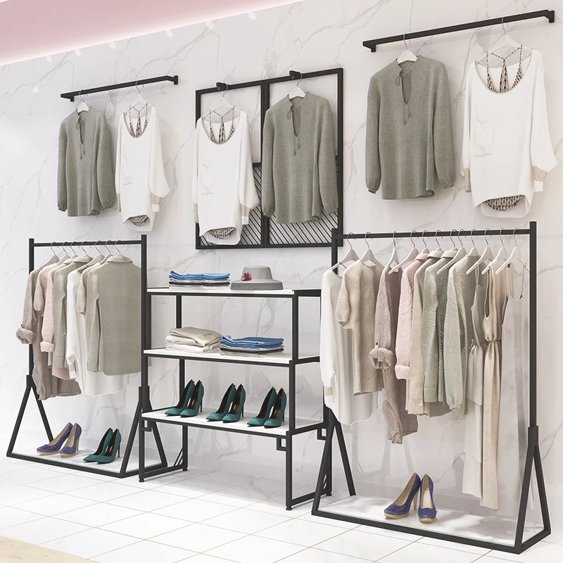custom，Boutique Display  Rack for Clothes Shop Modern Clothes Display Stand  Garment Store Furniture