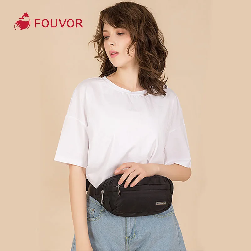 Fouvor Women\'s Bags 2025 Fashion High Quality Waist Pack Outdoor Sport Running Nylon Chest Bags Waterproof Fanny Packs 2800-23