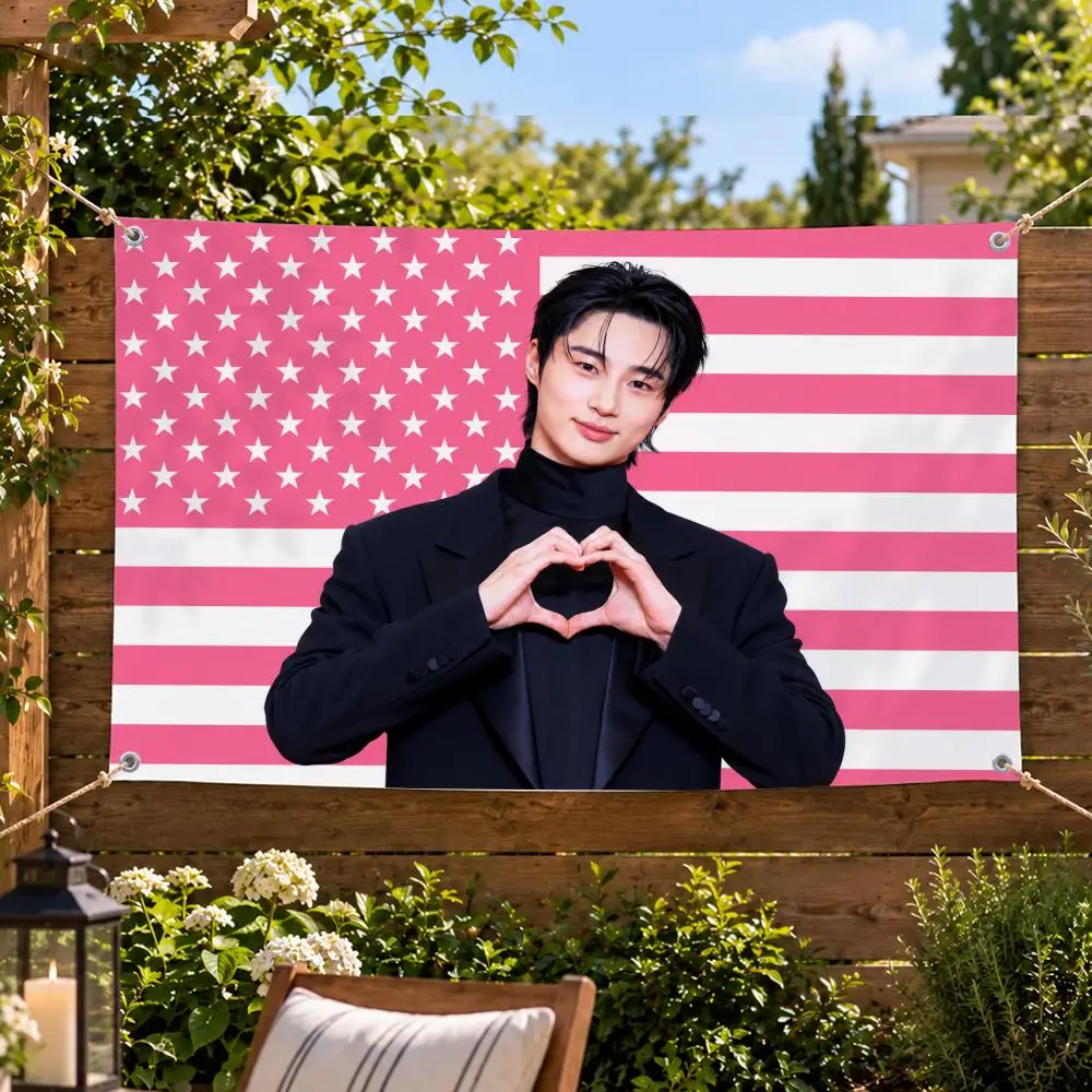 Celebrity Actor Byeon Woo-seok Flags Decorative Flag Banner Indoor Outdoor Garden Yard Patio Party Camping Wall Decor Gift