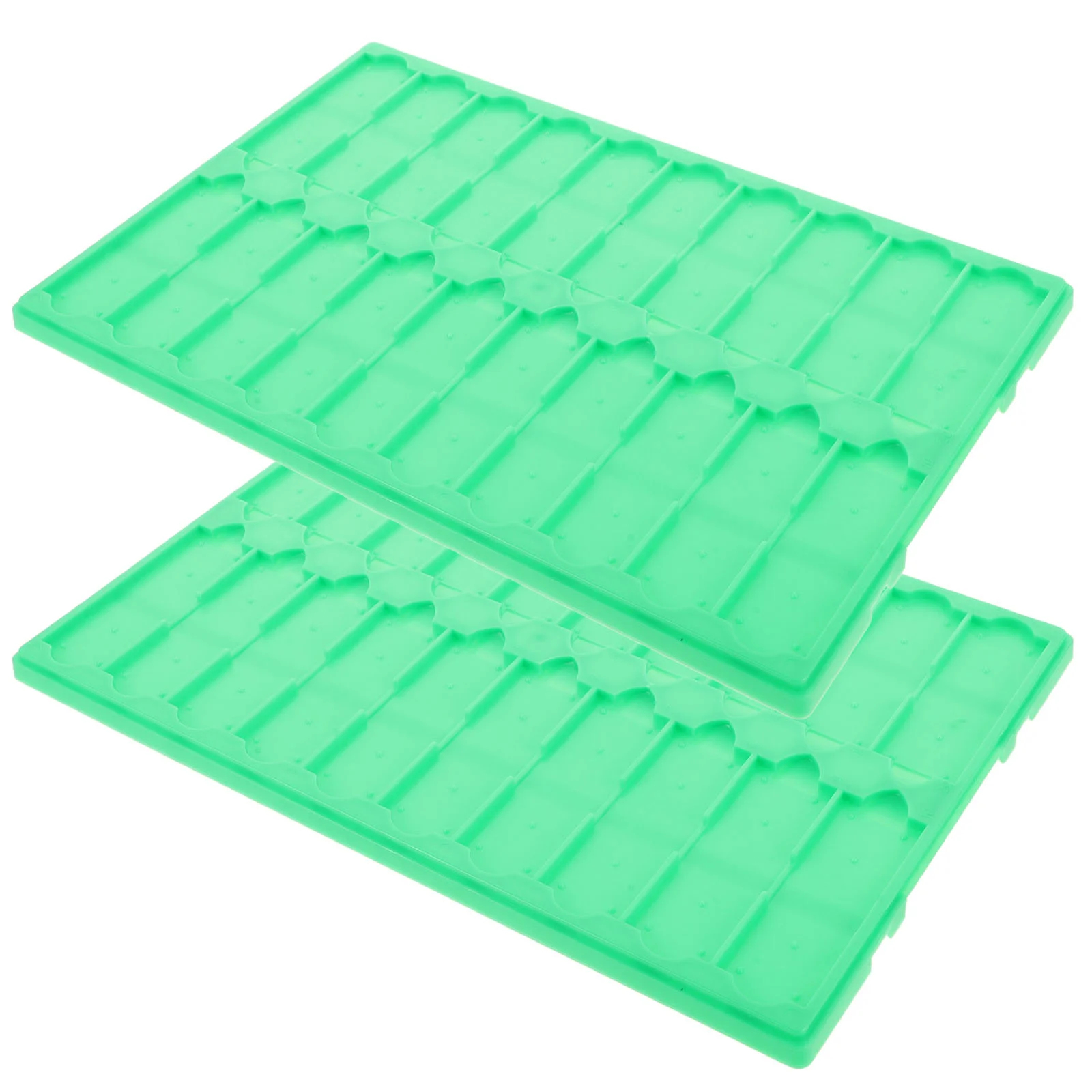 2 Pcs Drying Board Holder for Microscope Slides Glass Laboratory Rack Light Green Stand