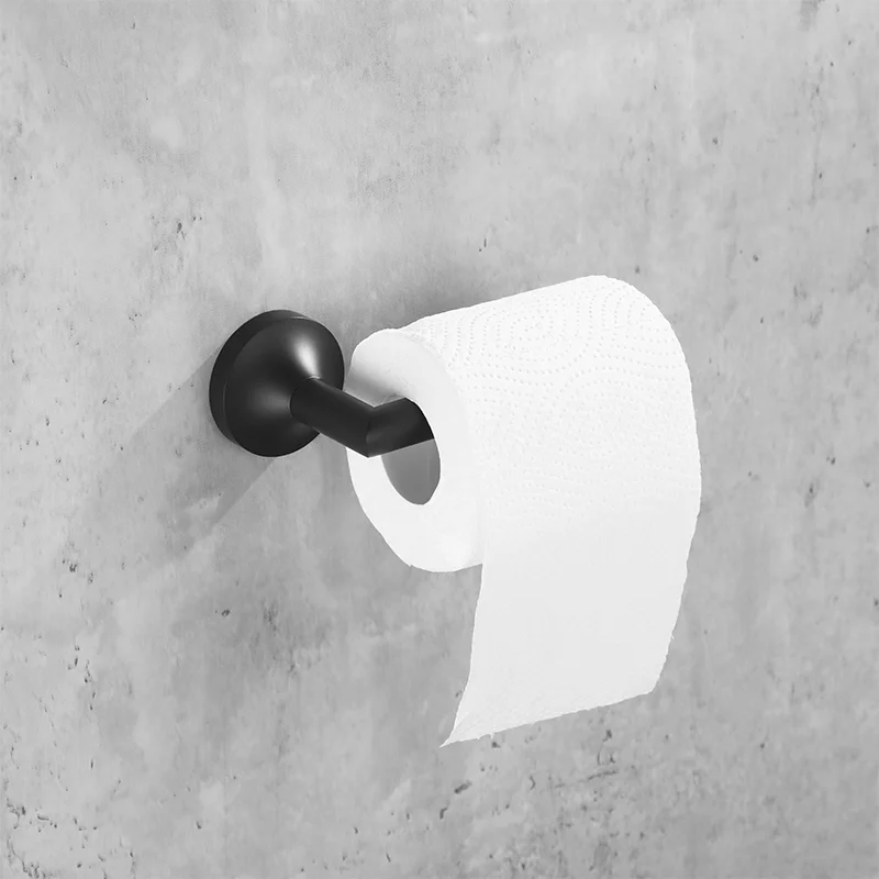 

SimpleStyle Bathroom Accessories Sets Black Towel Bar Towel Shelf Ring Toilet Paper Holder Wall Hook Hanger Stainless Steel All