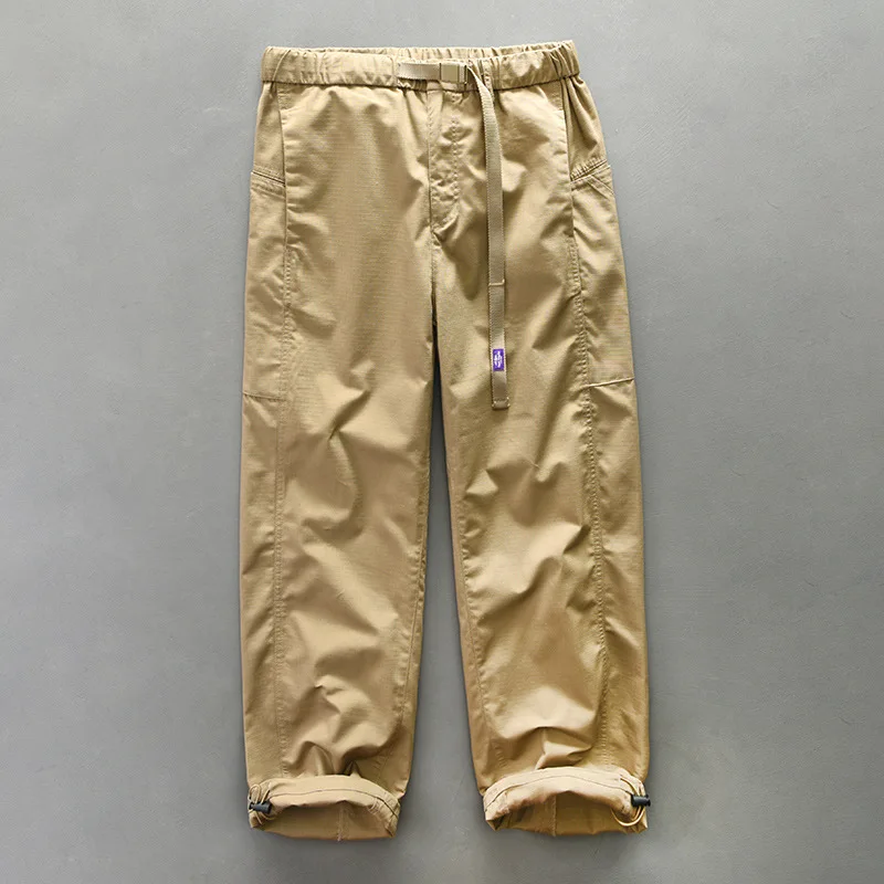 Spring Autumn Fashion Men's Cargo Pants Japan Style Solid Color Simple Basic Cotton Blended Casual Trouser Outdoor Outfit view 2