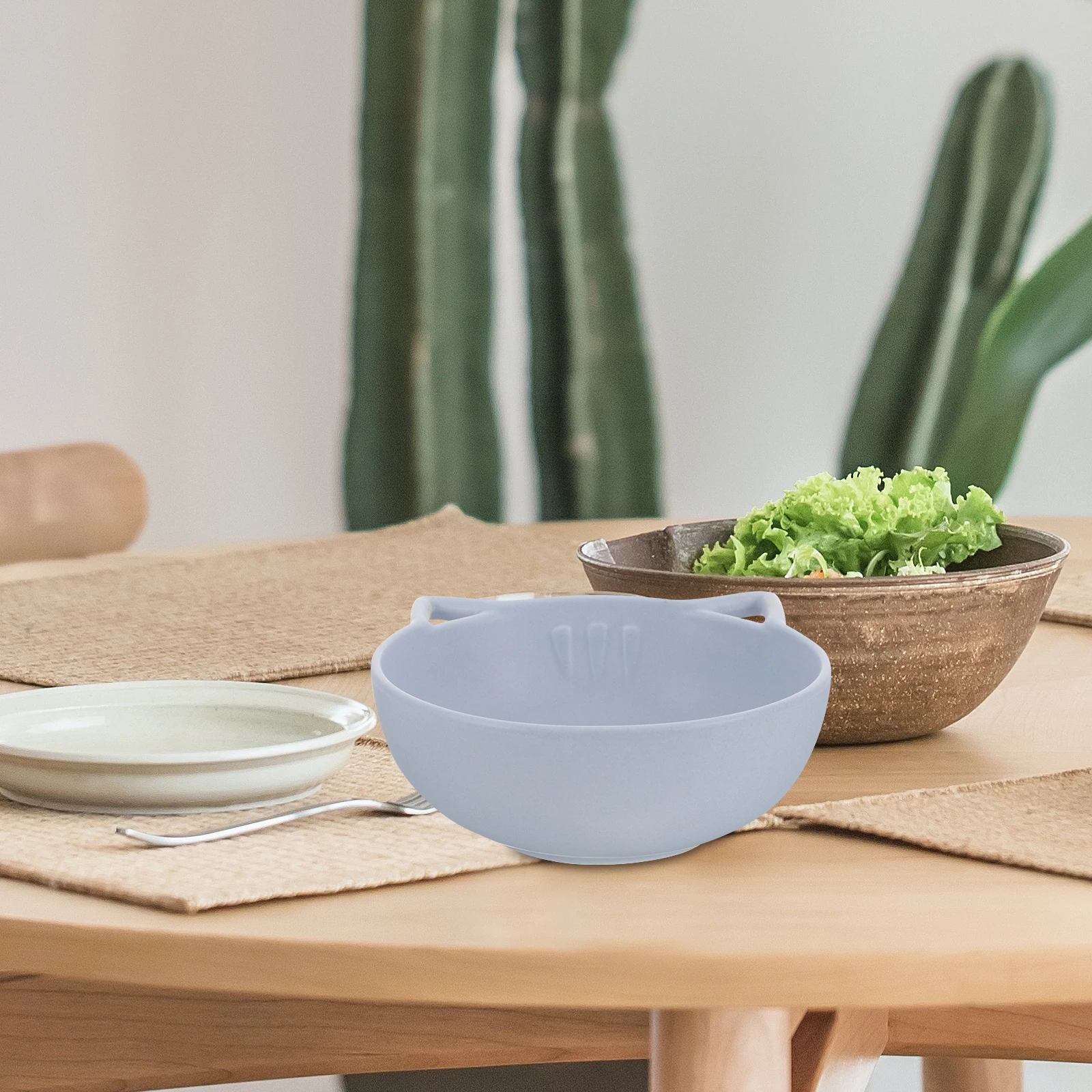 

Cartoon Cat Microwave Safe Ceramic Instant Noodle Bowl Small Ramen Soup Salad Bowl Home Kitchen Use Noodle Holder