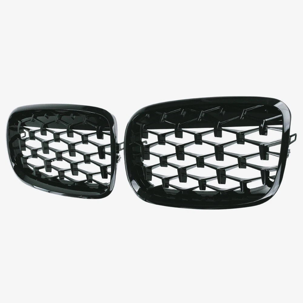 

Rejilla lantera riñón doble para BMW, accesorio color negro con malla cromada, estilo Diamante, para molos E70, E71, E72, X5 y