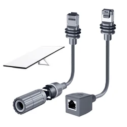 For Starlink Satellite Gen3 V3 Ethernet Extender Adapter SPX to RJ45 Dish Router Gen 3 Rectangular Satellite Converter Cable