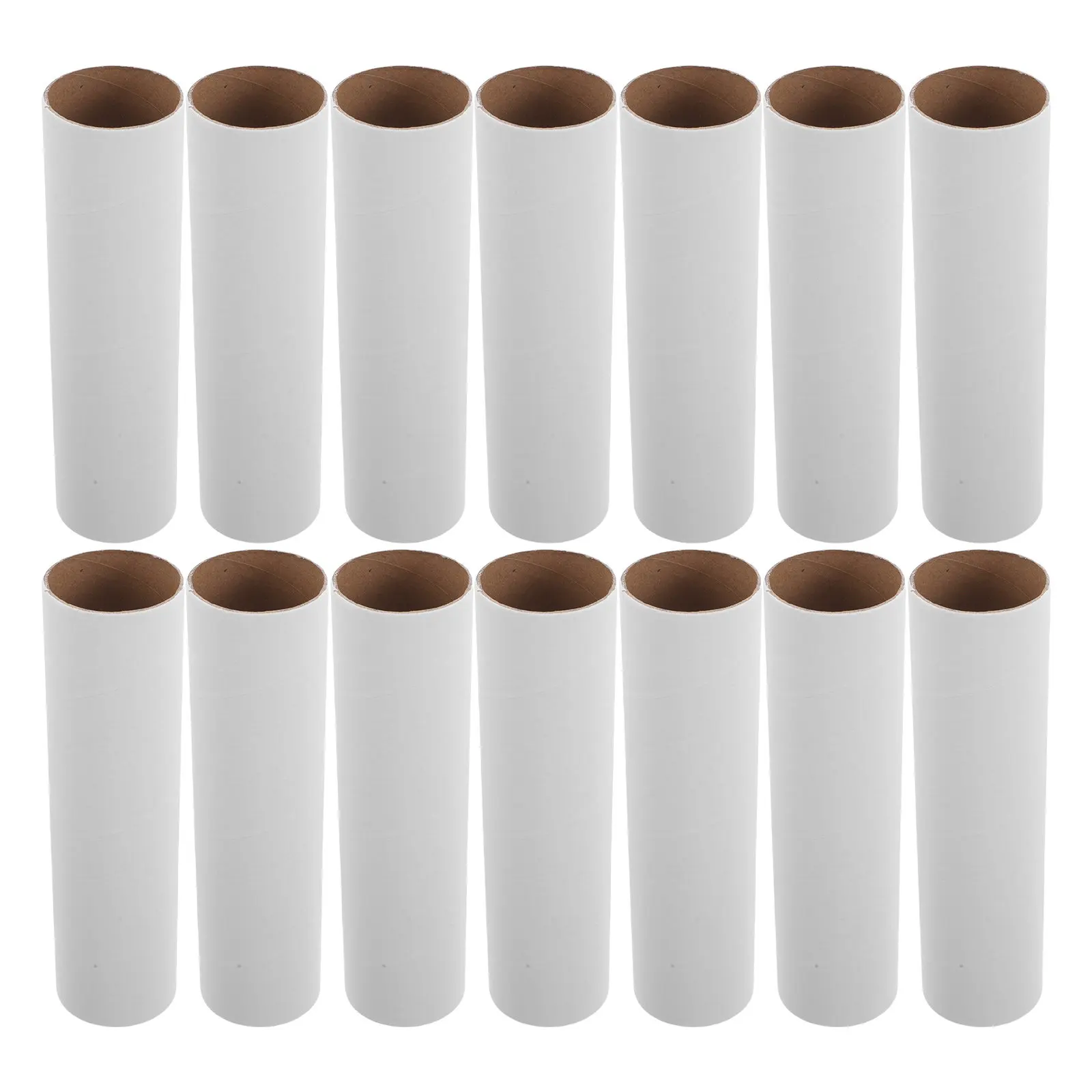 15Pcs Cardboard Tubes Craft Blank White Paper Rolls DIY Painting Drawing Scrapbooking Kids Projects Classroom Supplies Sturdy