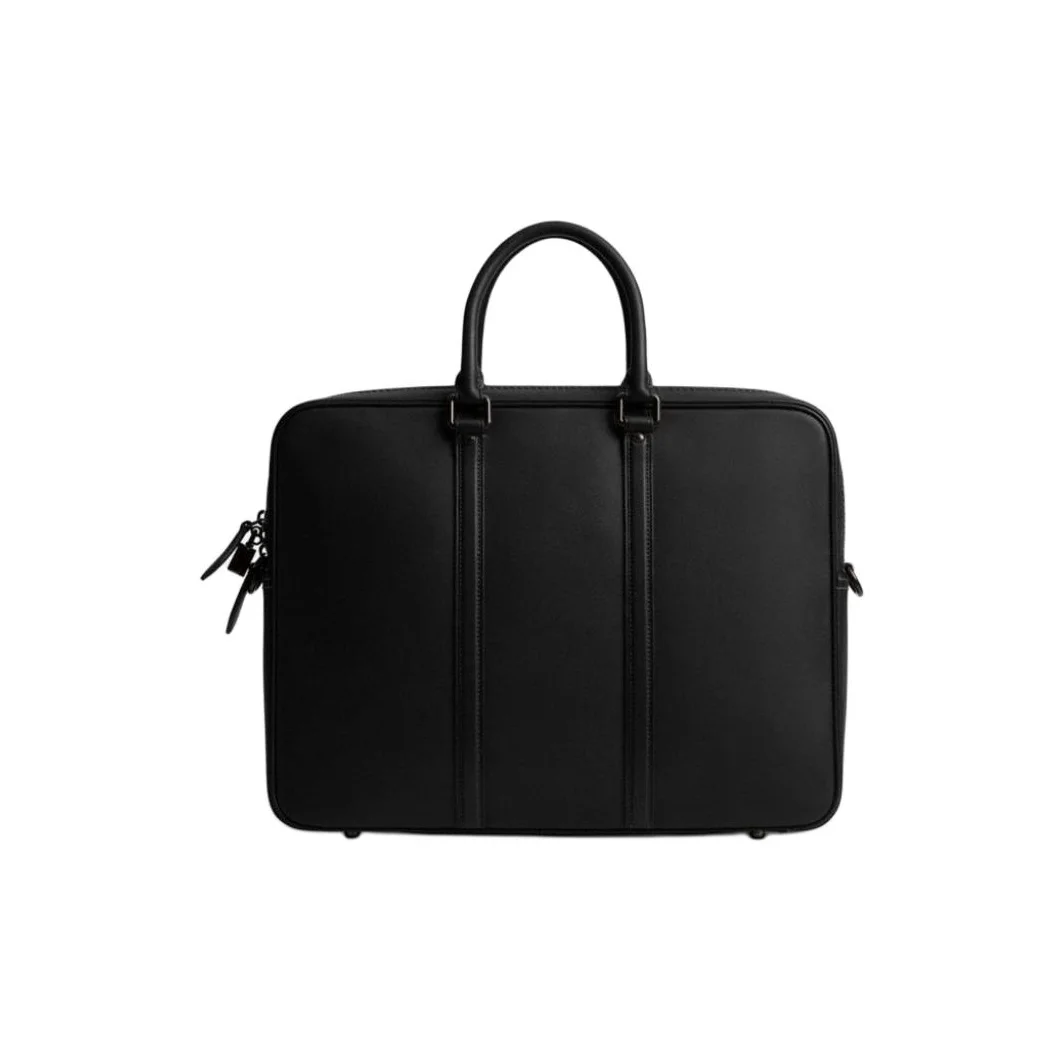 COACH Metropolitan Glove Tanned Leather Laptop Bag Large Men's Black CY795-BLK view 4