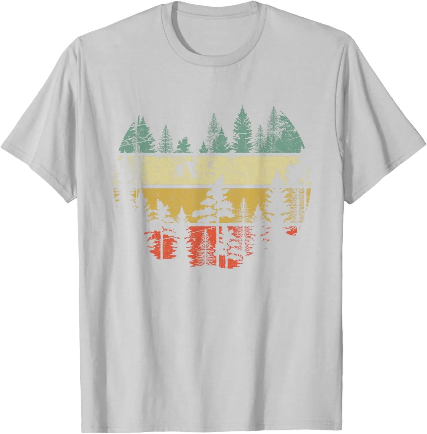 تي شيرت بدون أكمام بأشجار الحياة البرية في الهواء الطلق من Nature Retro Forest