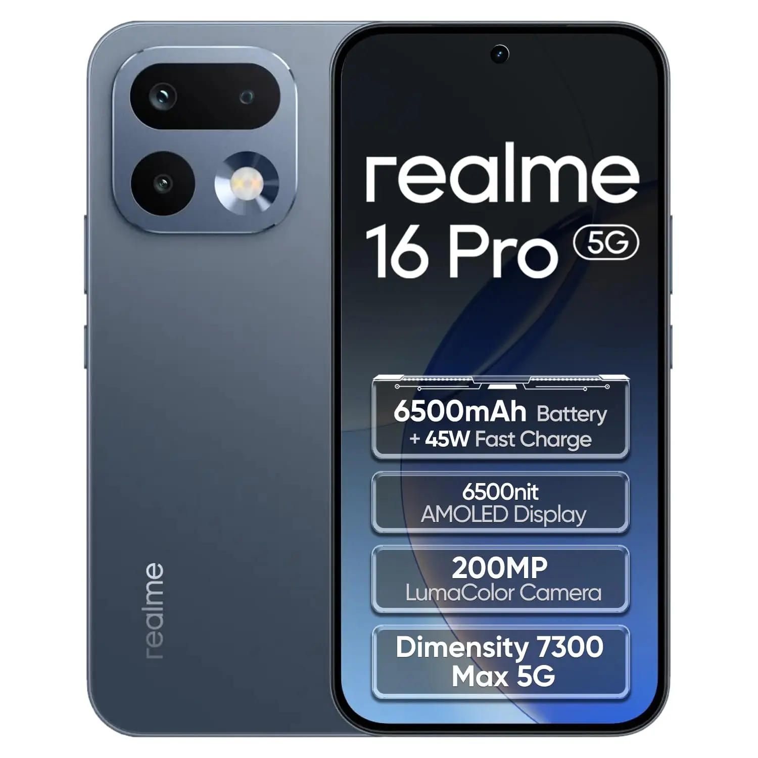 realme 16 Pro 5G 8GB+256GB/512GB 6,78 Zoll 144Hz AMOLED 200MP OIS Kamera 6500mAh 45W NFC IP68 EU-Version Dual-SIM freigeschaltet