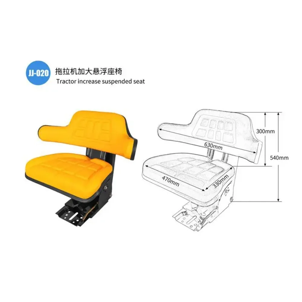 Asiento Tractor suspensión absorción  impacto Universal agrícola vehículo  cuatro ruedas reposabrazos integrado asiento engrosad