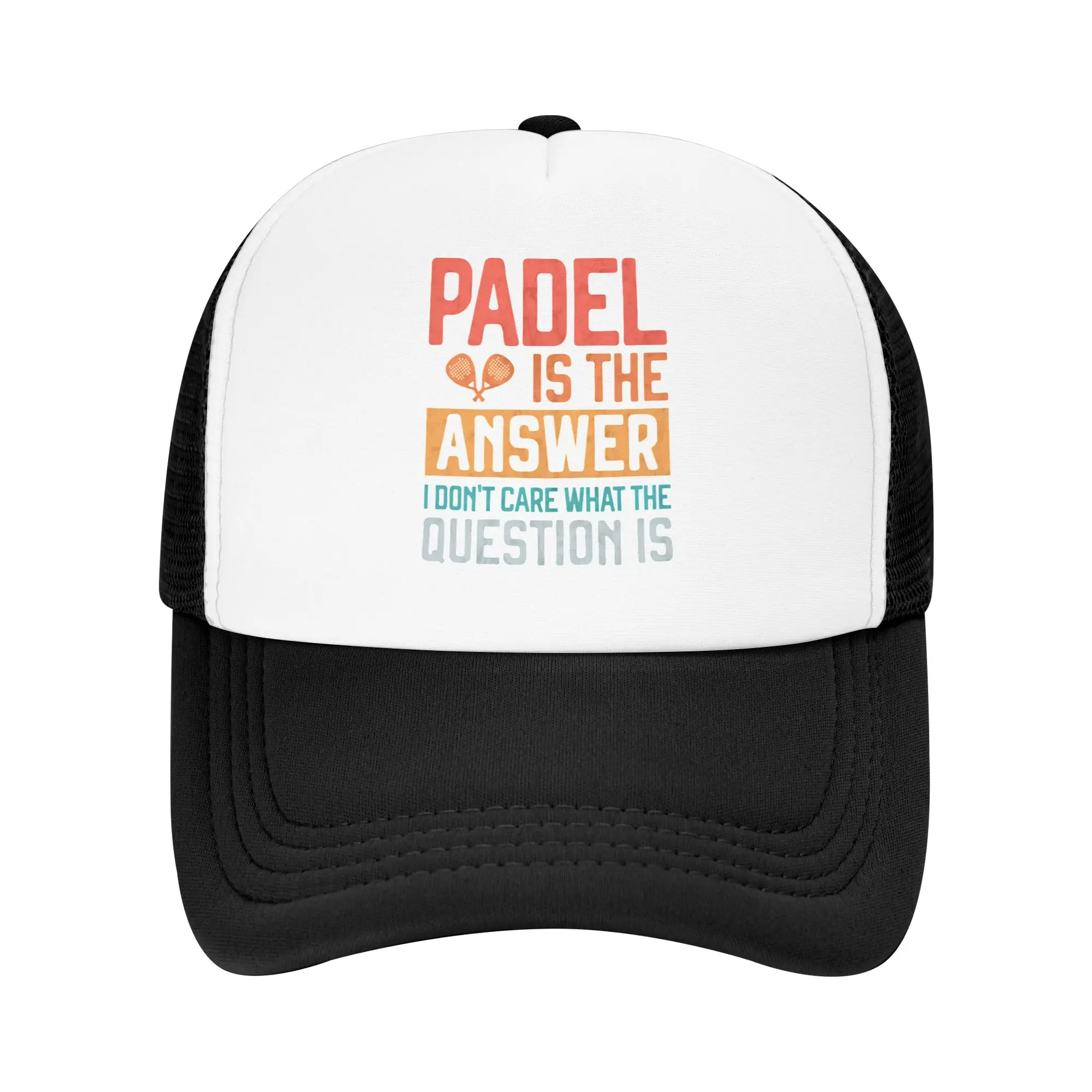 Padel is the Answer Baseball Cap for Men Personalized Adjustable Tennis Racket Sport Quotes Trucker Hat Sports Snapback Dad Hats