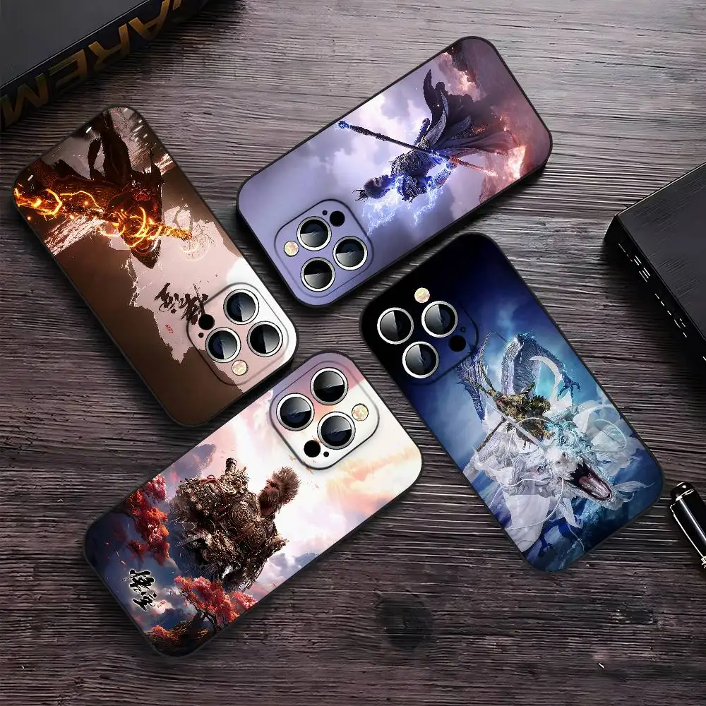 Game Black M-Myth W-WuKong Handyhülle Schwarz Passend für iPhone 17,16,15,11,13,14 Pro Max,Plus,X,Xr,Xs Max,13Mini