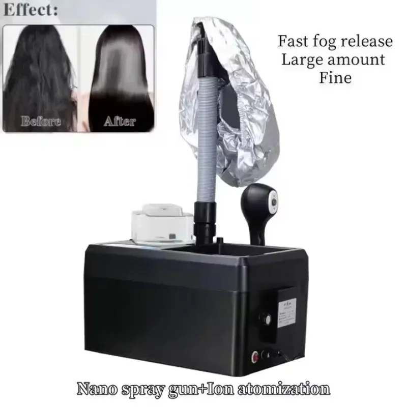 

Нано-ультразвуковая спа-машина для волос, уход за кожей головы, глубокий кондиционер, отпариватель для волос с микротуманом, разглаживающий отпариватель для здоровья