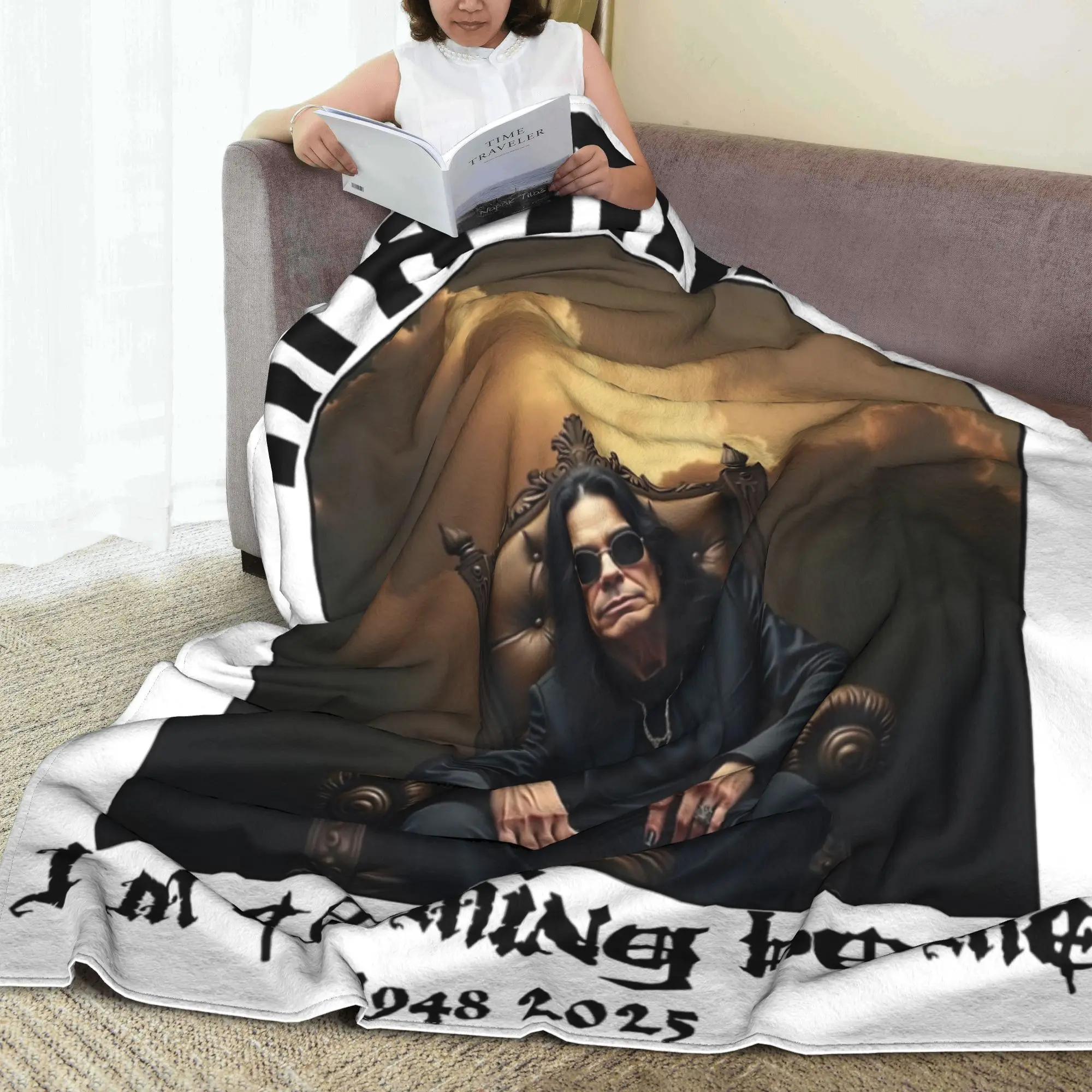 لينة ماما أنا قادم إلى المنزل RIP Ozzy Osbourne رمي بطانية قسط الفانيلا الصوف خفيفة الوزن بطانية سرير غامض بطانيات قطيفة