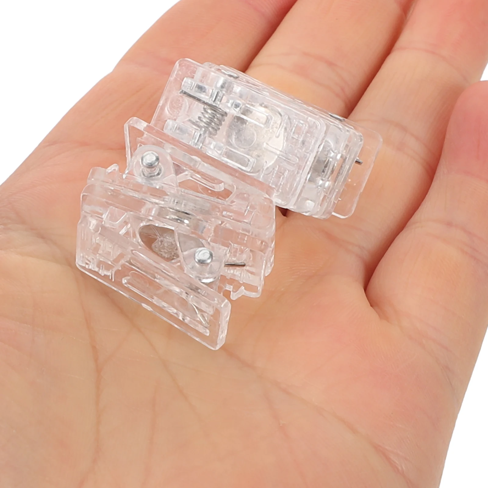 

10Pcs Badge Clips Magnetic Spring Clip Compact ABS Steel Work Name Tag Id Badge Clip Office Seminars Event Use