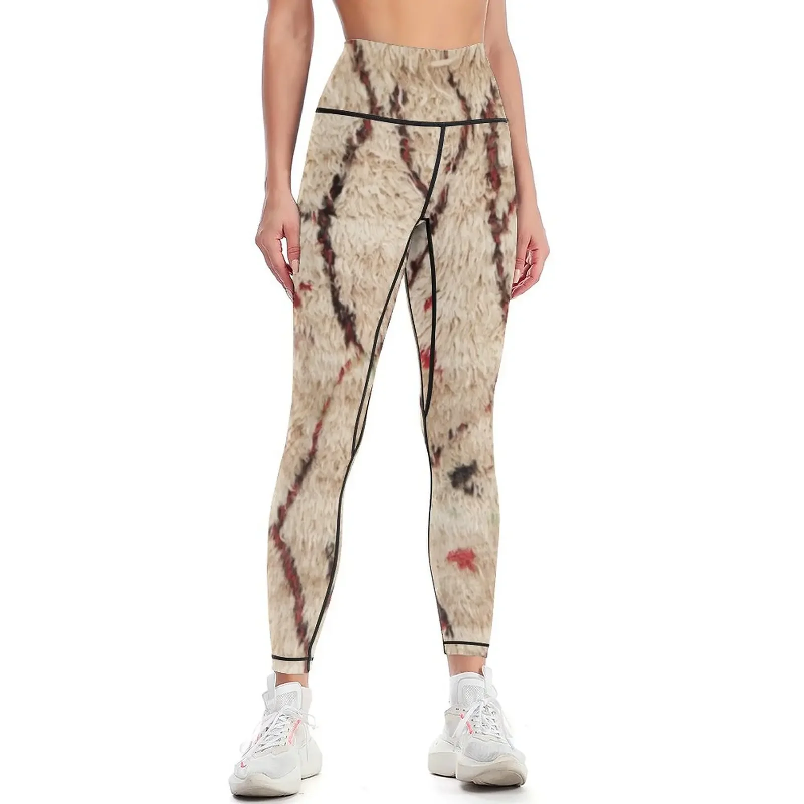 

Ait Seghrouchène Antique East Moroccan North African Pile Rug Leggings Women's gym sporty woman gym Womens Leggings