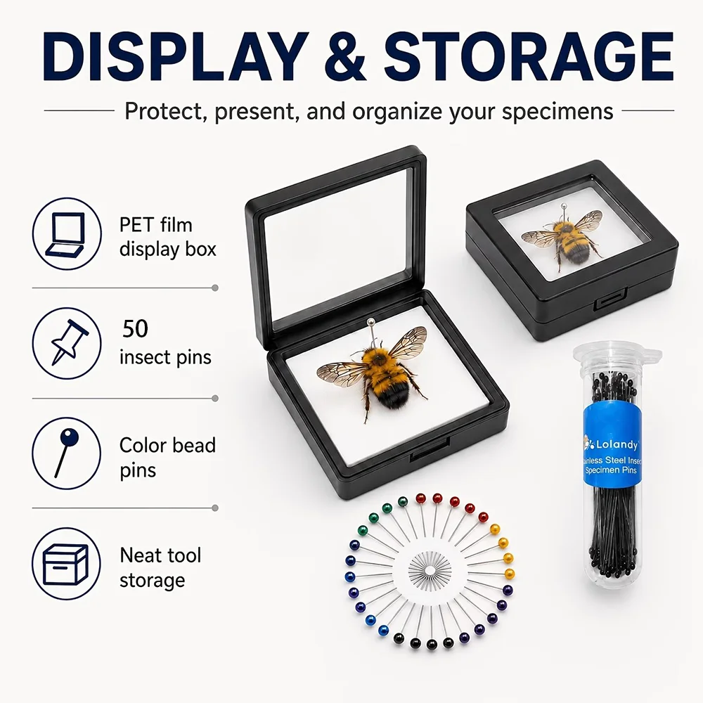 Professional Entomological Specimen Preparation & Mounting Kit 3