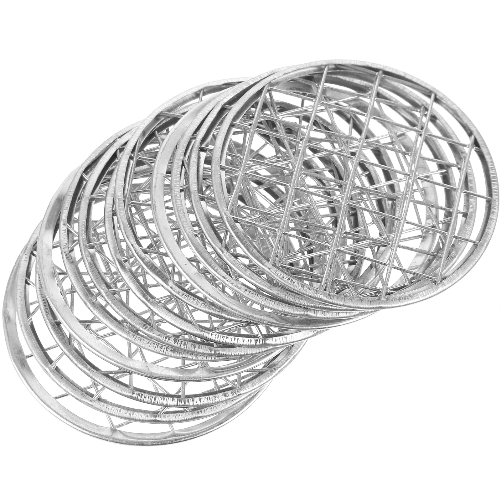 

12pcs Pen Holder Grids Metal Flower Vase Covers Arrangements Reusable Mason Jar Accessories Easy Clean Stable Design Floral