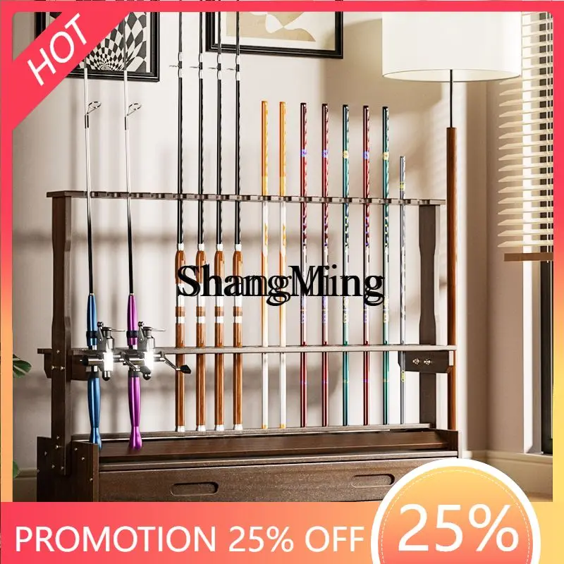 FG good-looking Multifunctional Fishing Rod Display Storage Rack Household Fishing Tackle Storage Wall-mounted Fishing Rod Rack