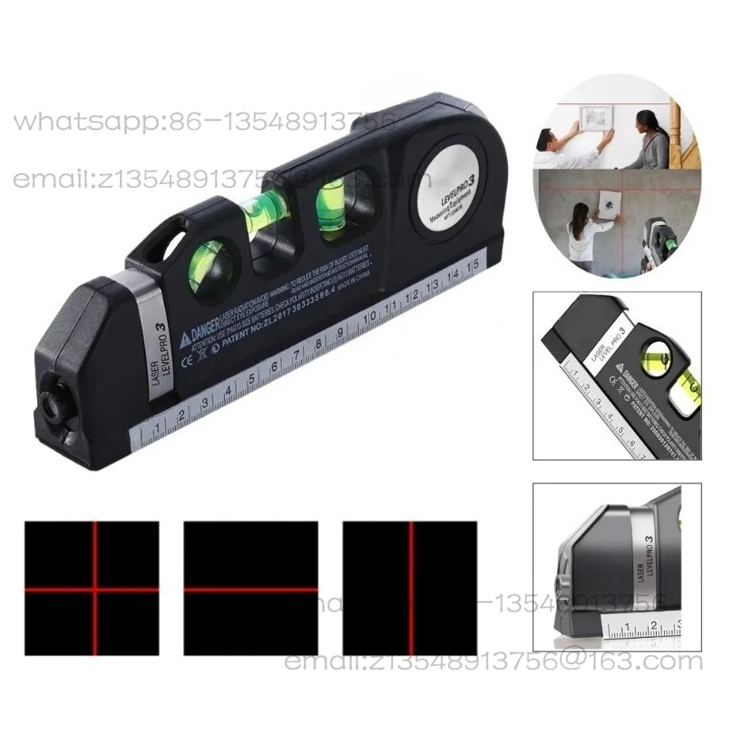 Green light charging infrared level meter high precision cross line level