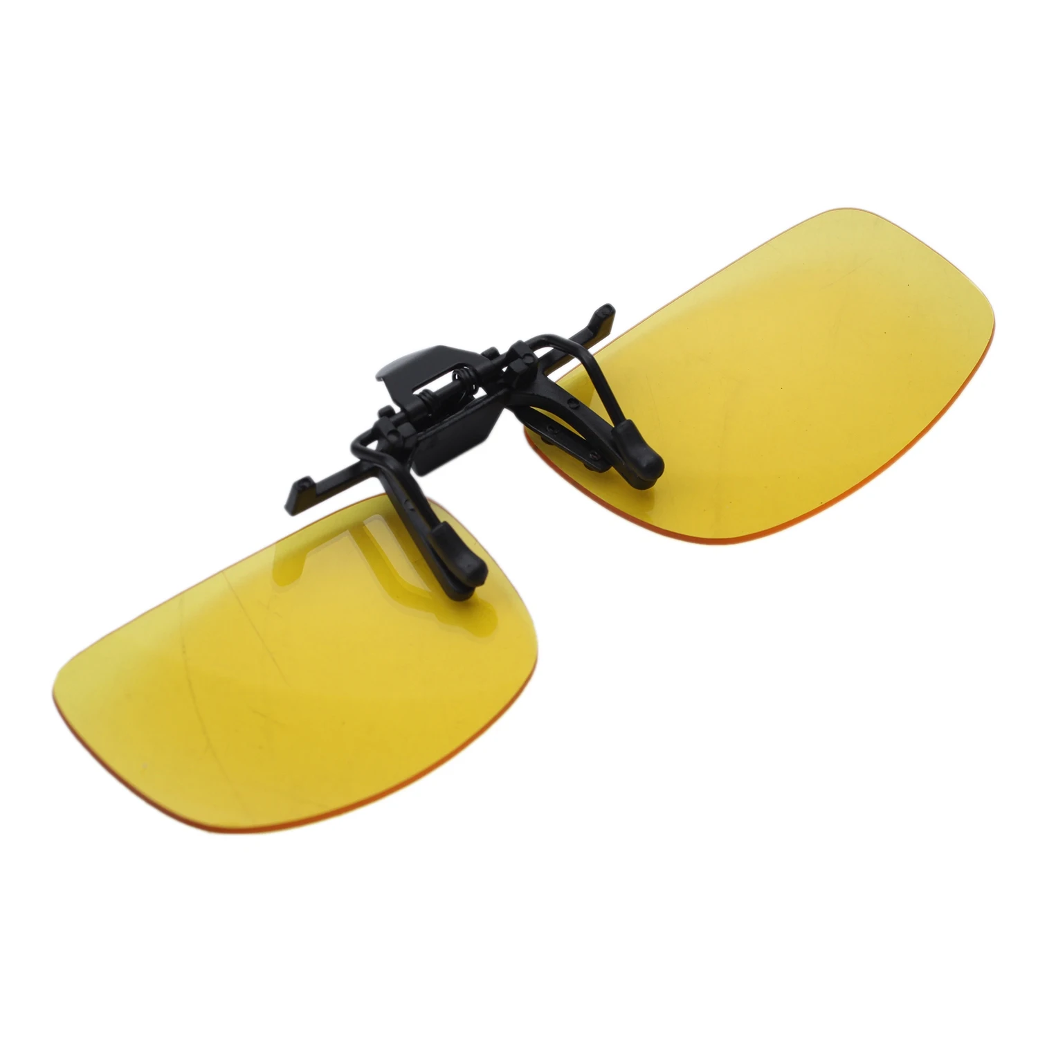 【Today-Only!】Rectangle Clear Yellow Lens Rimless Clip On Night Vision Driving Glasses