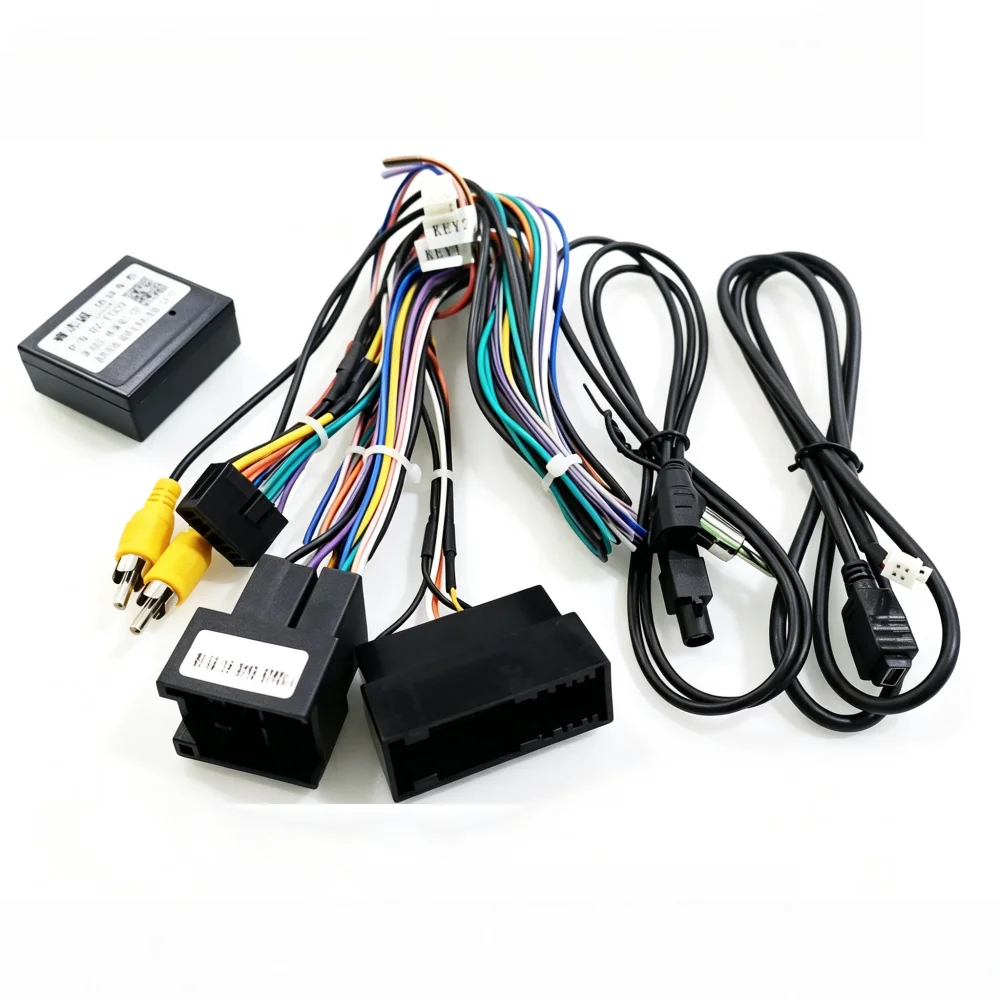 Raise Canbus RZ-FD09 Android Radio Head Unit 16 Pin Power Cable For Ford Transit 2022/EcoSport 2019/Figo 2019 Multimedia Player