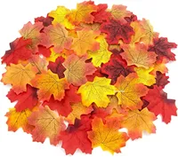 100Pcs Autumn Leaves, Maple Leaves, Artificial Leaves, Autumn Leaves Decorations Craft Leaves for Decorating Autumnal Theme Room