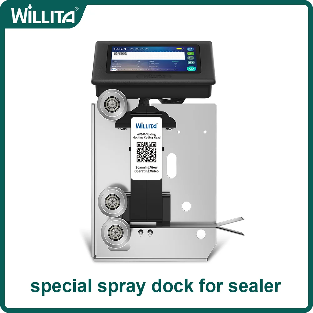 Willita Inkjet Printer for Sealer Coding Machine Intelligent Sealing Inkjet Printer Expire Date Number for Production Line