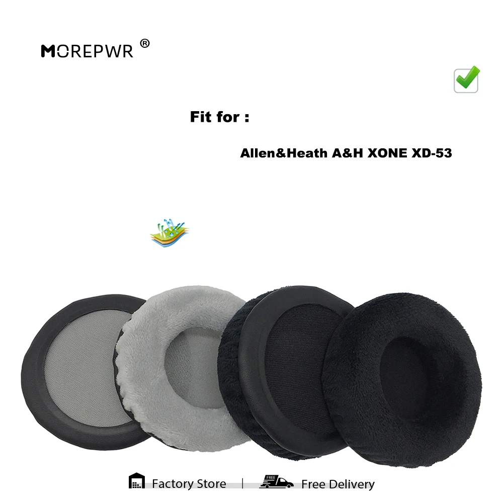 Replacement Ear Pads for Allen&Heath A&H XONE XD-53 XD53 Headset Parts Leather Cushion Velvet Earmuff Earphone Sleeve Cover