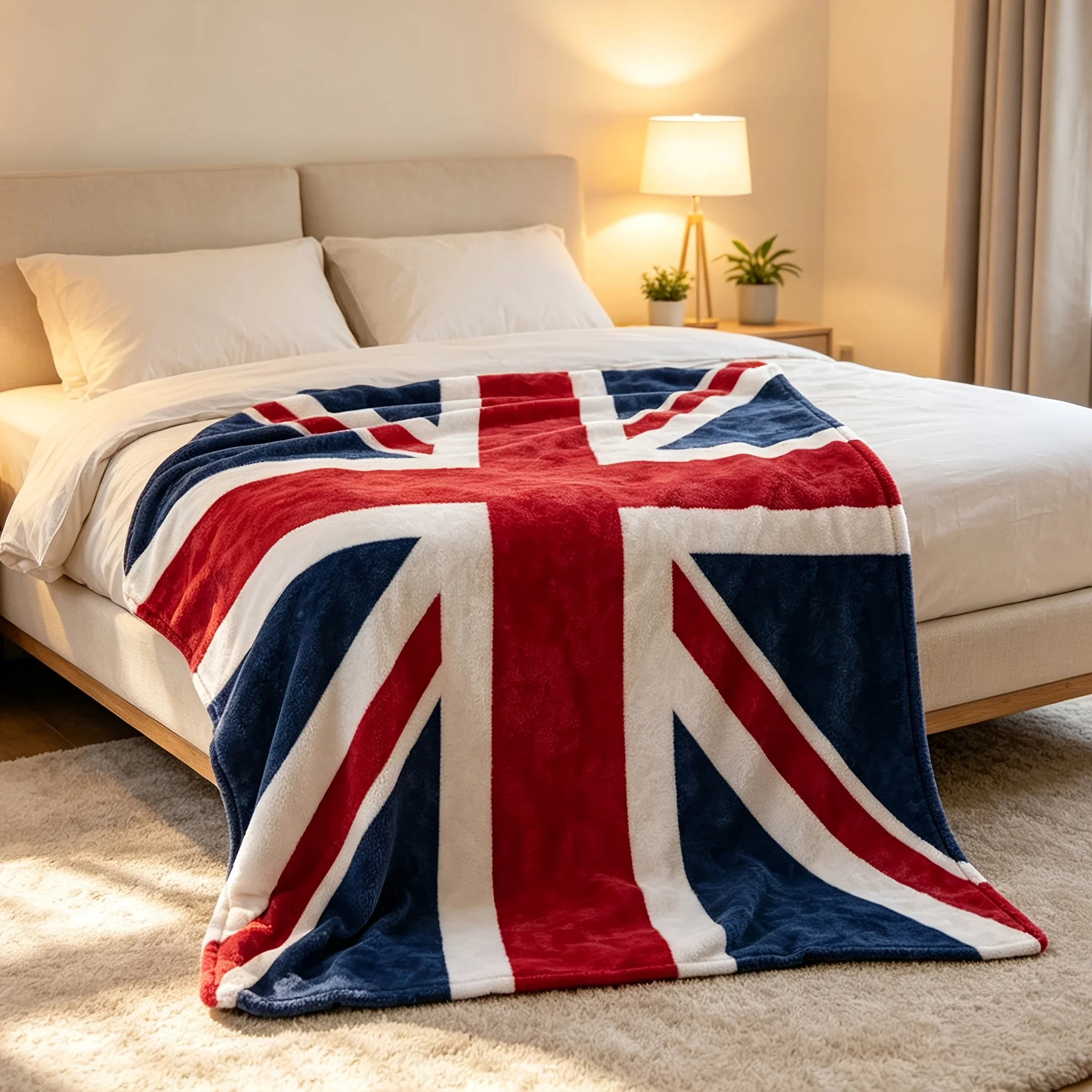 British Rice Flag Printed Blanket British Sandstorm Hair Nap Blanket Living Room Bedroom Leisure Decoration Blanket Gift Blanket