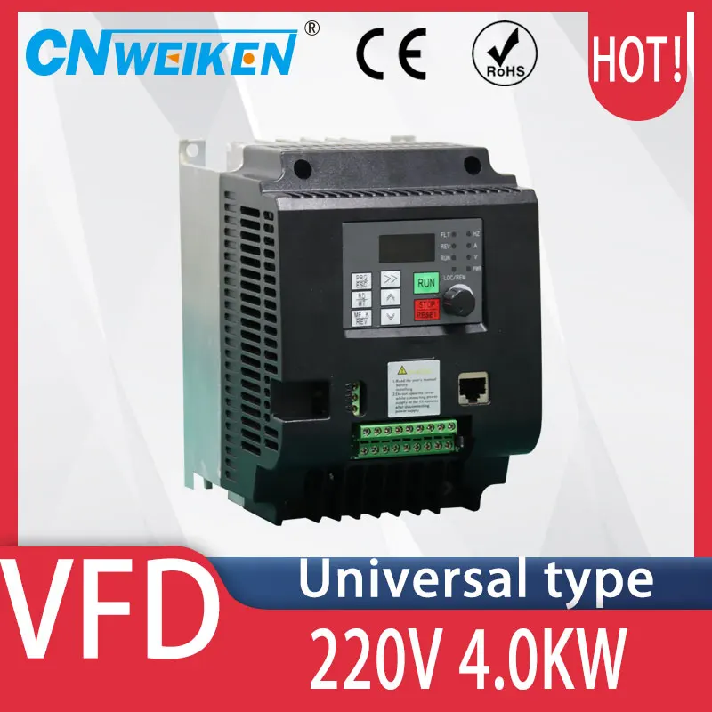 Frequency converters VFD 220V 4KW 5.5KW 1p input 220v 3p output 220v/380v Variable Frequency Drive Motor Speed Control Inverter