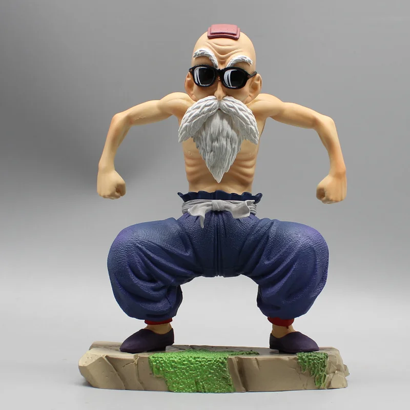 19cm Dragon Ball Gk Master Roshi Skinny Muscle Strengthening Funny Martial Arts God Desktop Decoration Statue Model Kids ToyGift