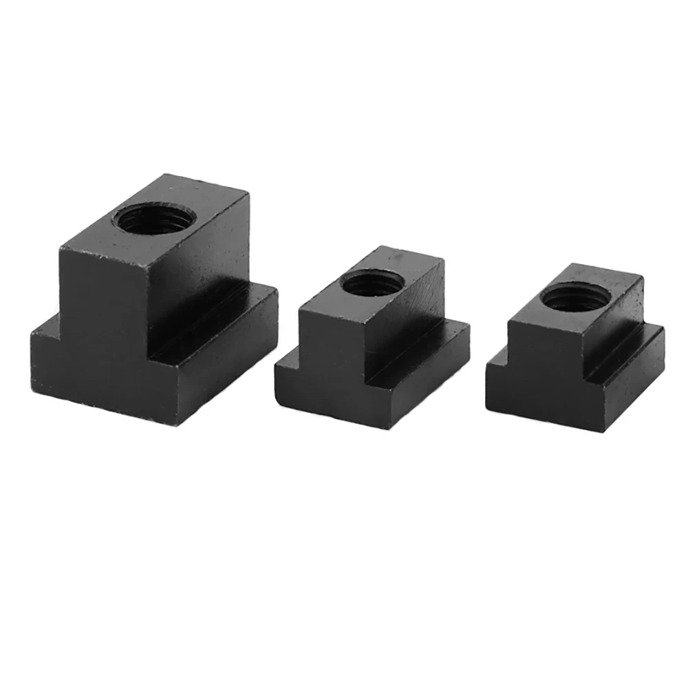 1pc～5pcs  M6～M48 Oxided 45# Steel Grade 8.8 Finish T-Slot HRC:23-32 T-nut T-block T Shape Pressing Plate Nut