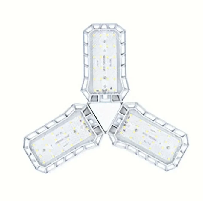 Adjustable LED garage lamp |3 panel ceiling lamp design sunlight deformable home/workshop/basement decoration lighting