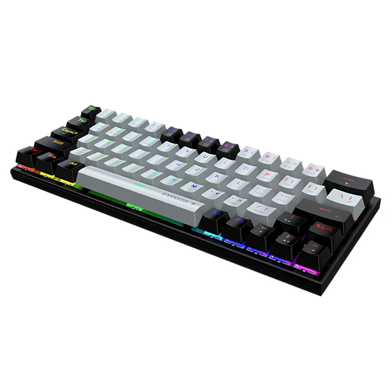 Imagem -02 - Teclas com Fio sem Fio Rgb Usb Mini Teclado Mecânico do Jogo Interruptor Vermelho Azul Mini Portátil pc Gamer Teclado Ergonômico 63