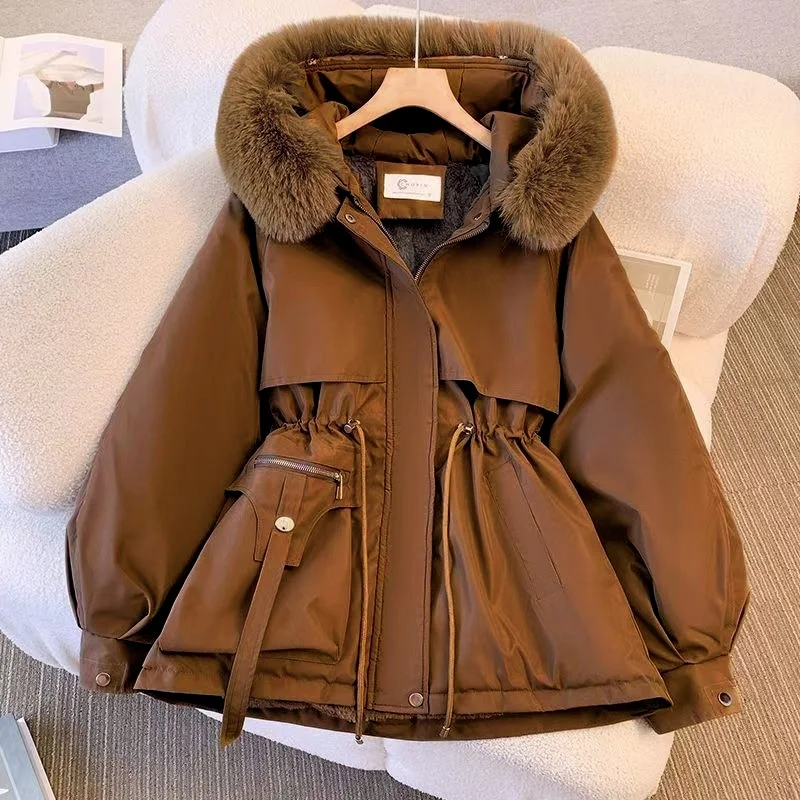 Women\'s Winter Padded Jacket Casual Matching New In Coats & Jackets Chic Warm Outerwears Office Lady\'s Hooded Windbreaker Jacket