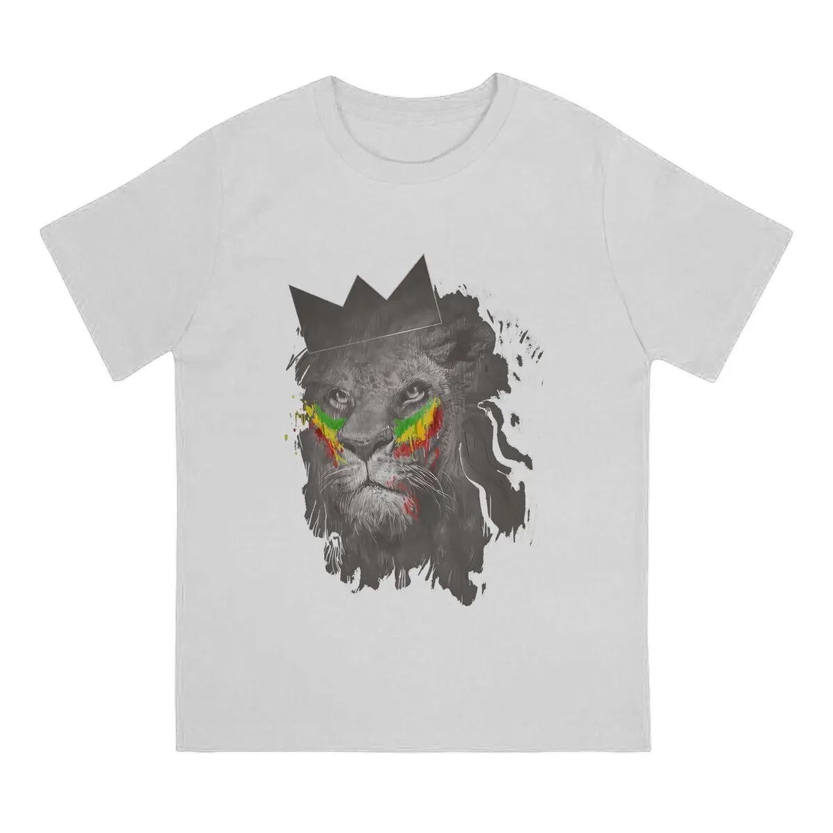 Rasta Lion Of Judah Rastafari King Tshirt Homme Men's Streetwear Polyester T Shirt For Men