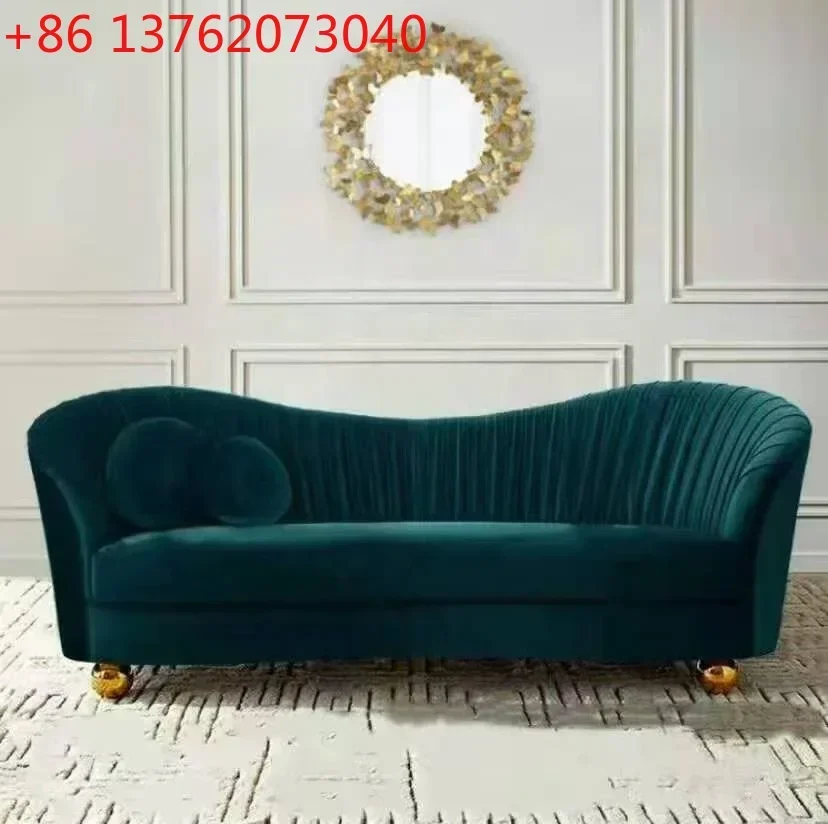 Luxury New Style Gold Stainless Steel And Imitation Leather Modern Counch Living Room Sofas