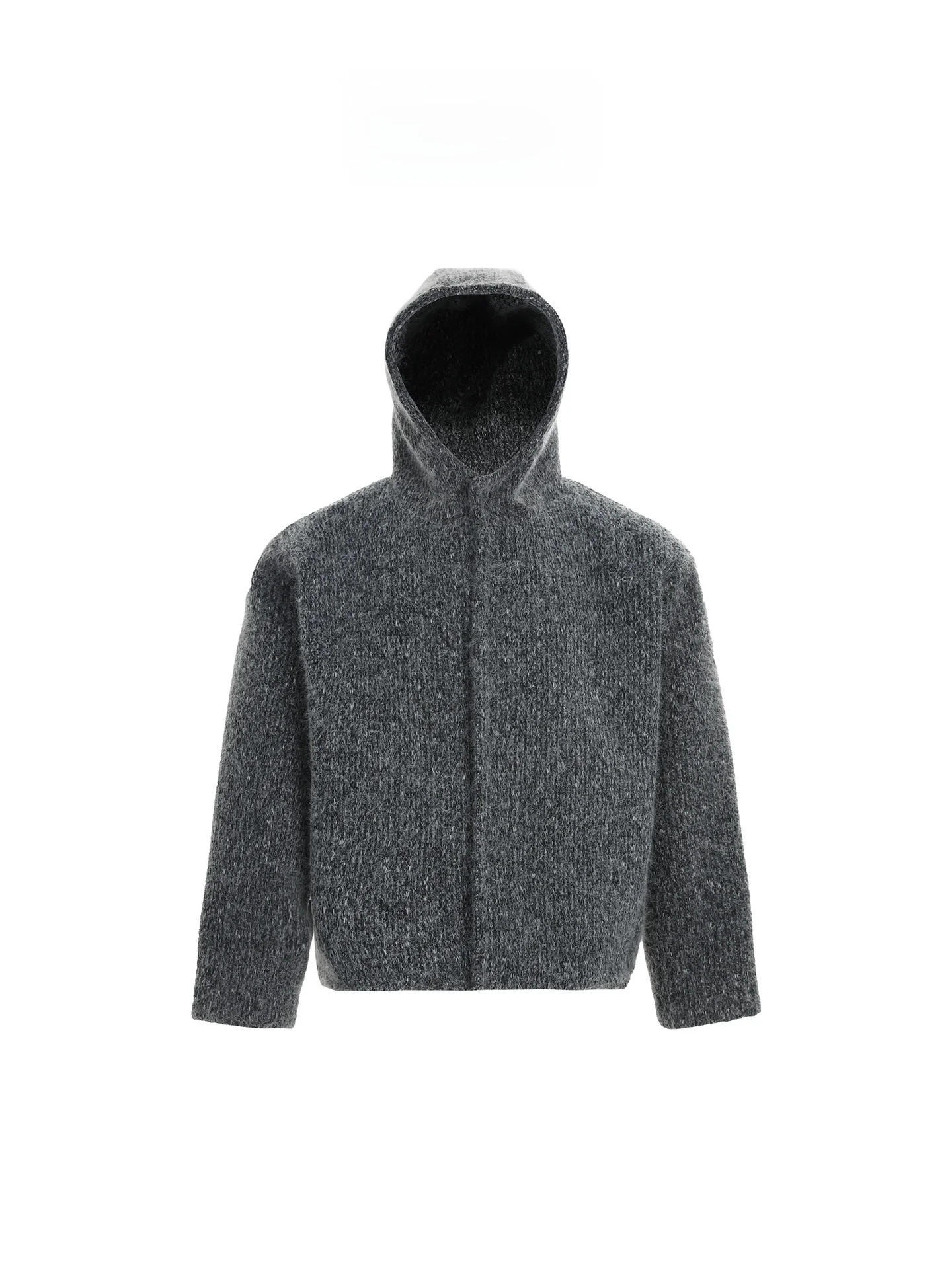 

Ретро-кардиган из шерсти в американском стиле с капюшоном для мужчин и женщин, на пуговицах, простой, но элегантный, теплая зимняя верхняя одежда