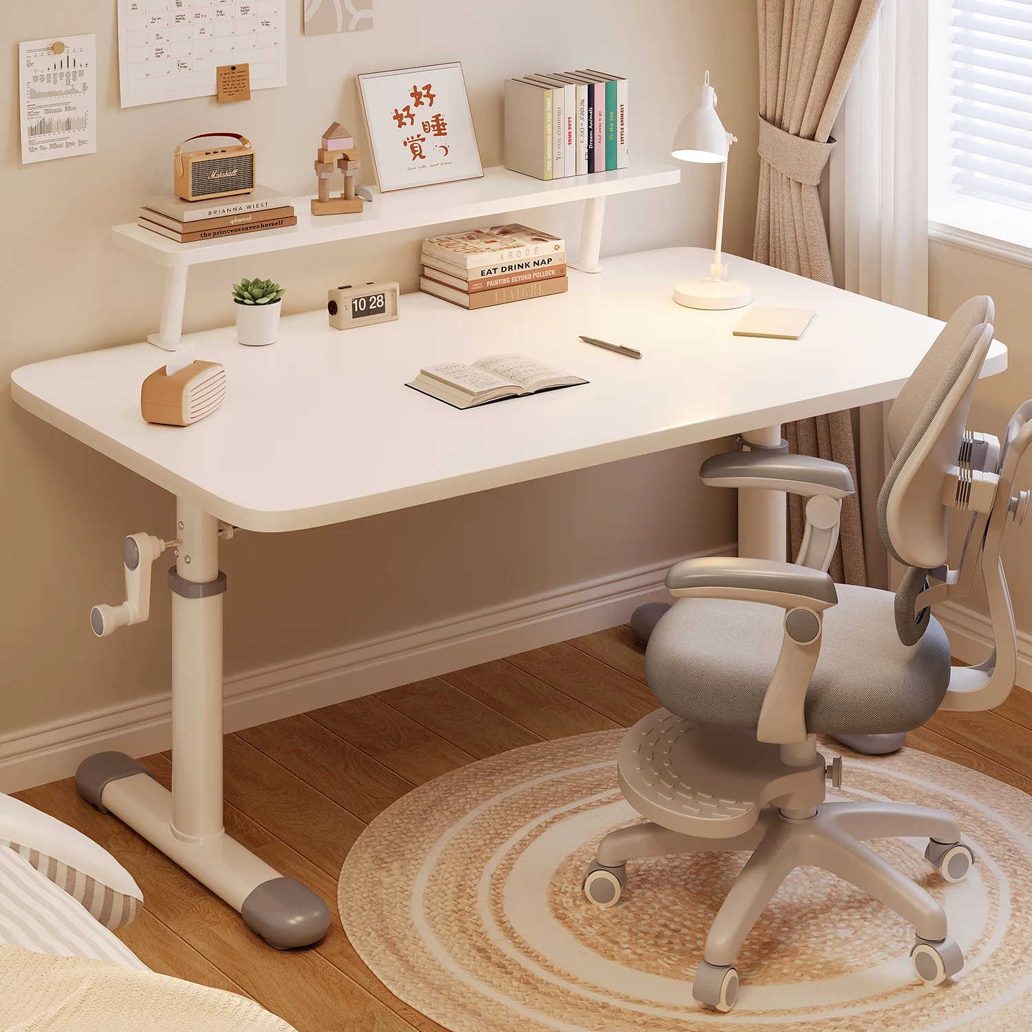 

Study Table Junior High School Student Desk Children's Primary School Student Homework Lifting Writing Table Special