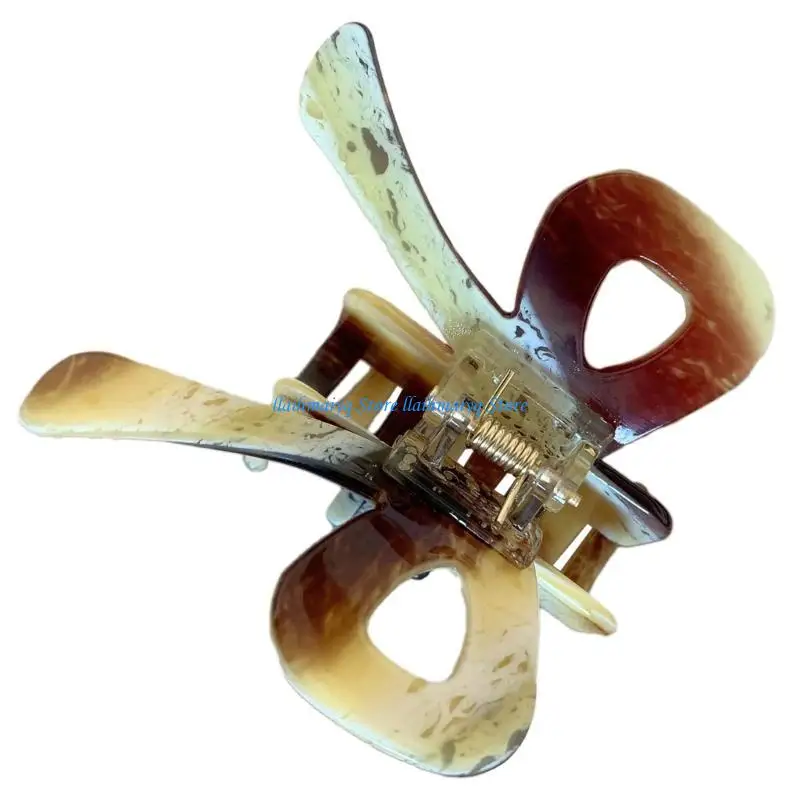 

573B Bowknot Hair Clip for Women Colorful Bow Acetate Barrettes Hair Accessories Versatile Spring Clamp Hairpin Jewelry