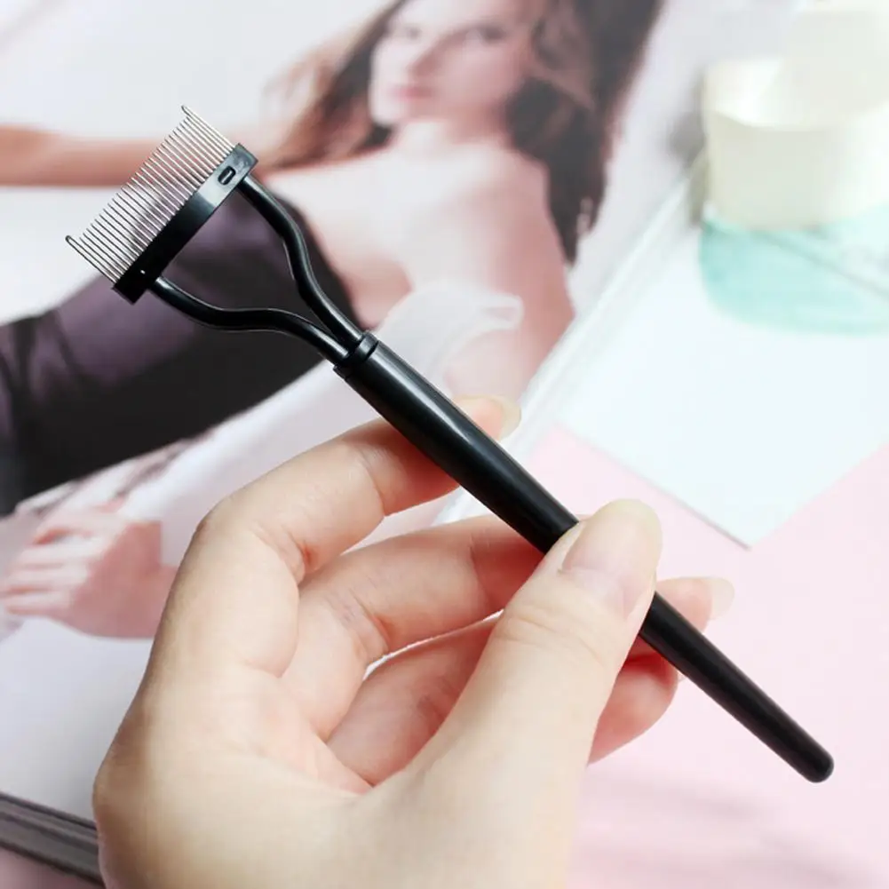 Beauty Makeup Lash Separator Eyelash Curler Foldable Metal Eyelash Brush Comb Mascara Curl Eyelash Brush Comb Makeup Tool