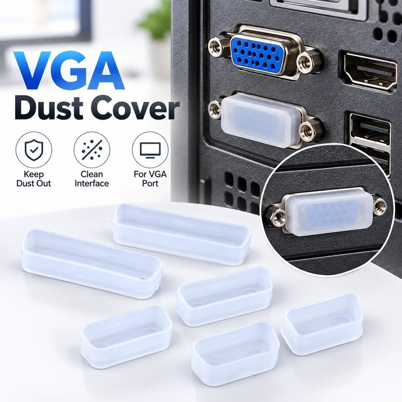 100Pcs DB9/15/25 VGA Dust Cap, Male & Female Serial Parallel Port Dust Cover, Protective Plug for Computer Anti-Dust Protection