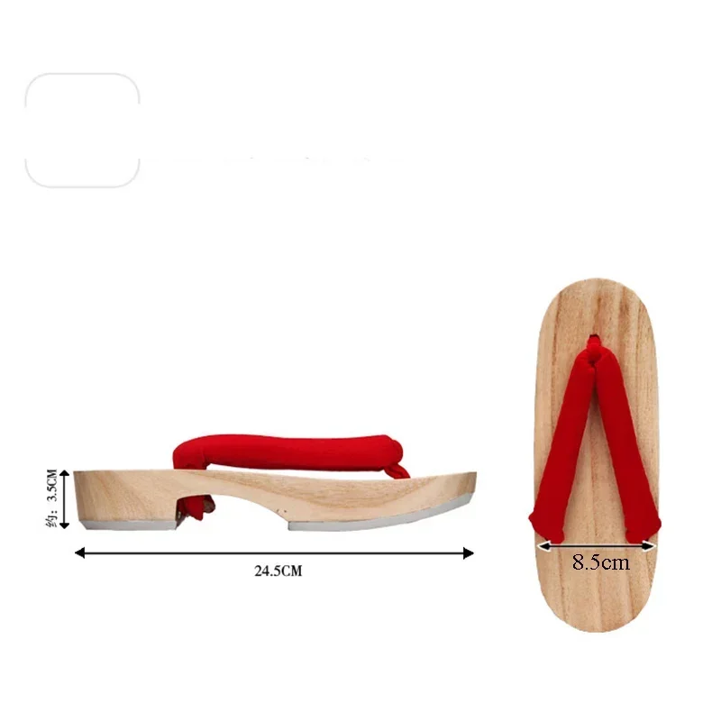 Meetlife Women Japanese Geta Clogs Traditional Samurai Solid Yukata Crude Wooden Flip Flops Toe Shoes Oriental Sandals Slippers