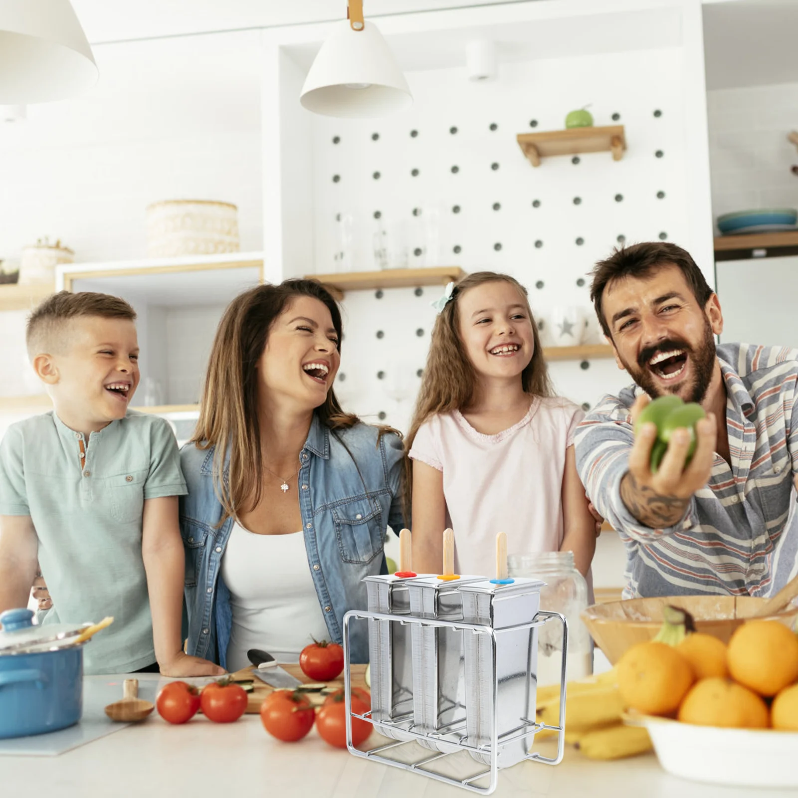 

1 set Stainless Steel Ice Cream Mold Holder Easy Clean Diy Moulds For Homemade Summer Treats Ice Tubes